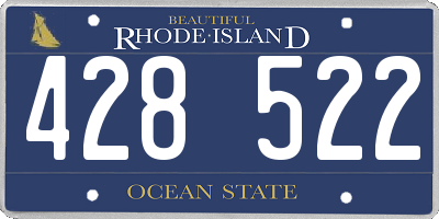 RI license plate 428522