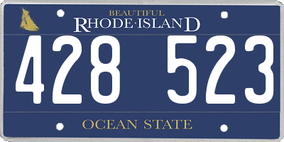 RI license plate 428523