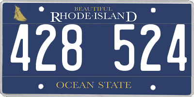 RI license plate 428524