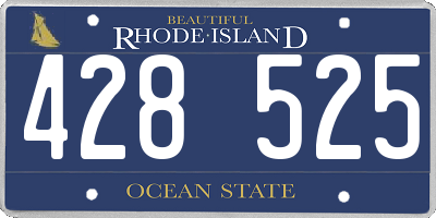 RI license plate 428525