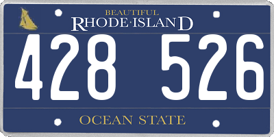 RI license plate 428526