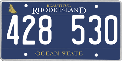 RI license plate 428530