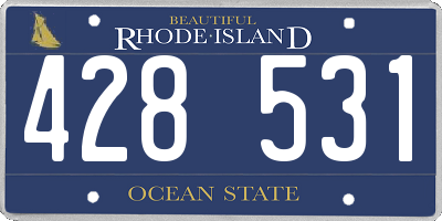 RI license plate 428531