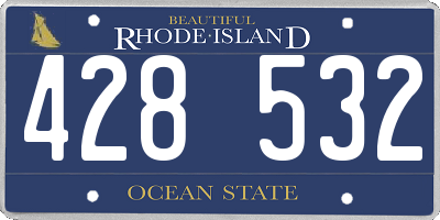 RI license plate 428532