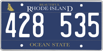 RI license plate 428535