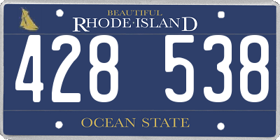 RI license plate 428538
