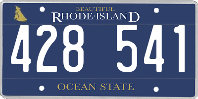 RI license plate 428541