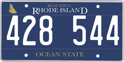 RI license plate 428544