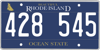 RI license plate 428545