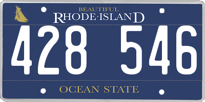 RI license plate 428546