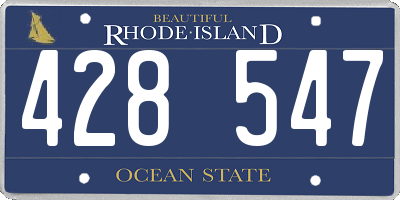 RI license plate 428547