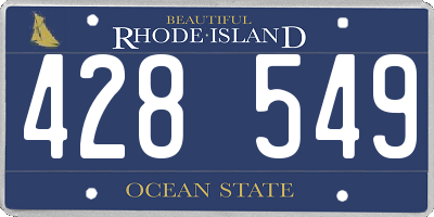 RI license plate 428549