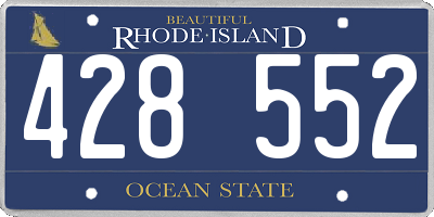 RI license plate 428552