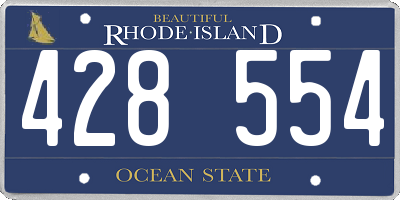 RI license plate 428554