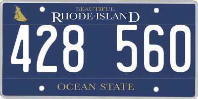 RI license plate 428560