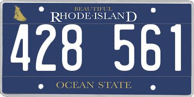 RI license plate 428561