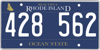 RI license plate 428562