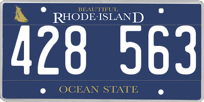 RI license plate 428563