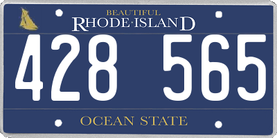 RI license plate 428565