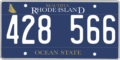 RI license plate 428566