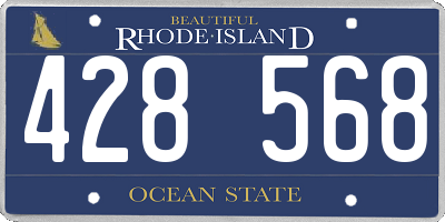 RI license plate 428568