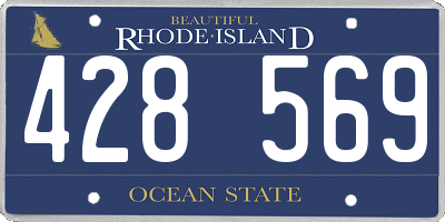 RI license plate 428569