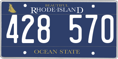 RI license plate 428570