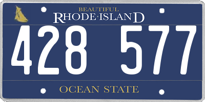 RI license plate 428577