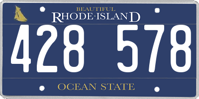 RI license plate 428578