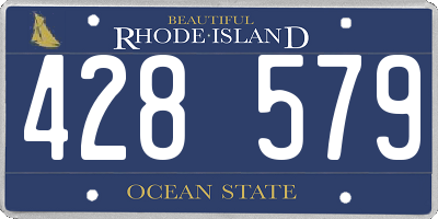 RI license plate 428579