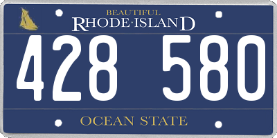 RI license plate 428580