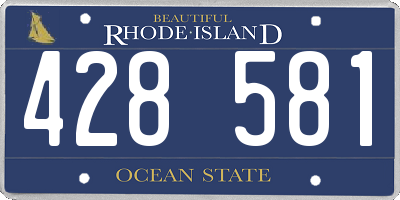 RI license plate 428581