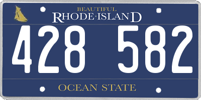 RI license plate 428582