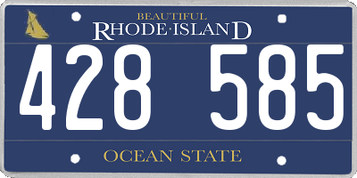 RI license plate 428585