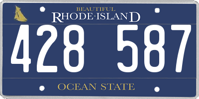 RI license plate 428587