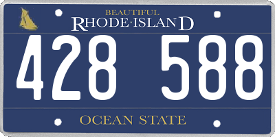 RI license plate 428588
