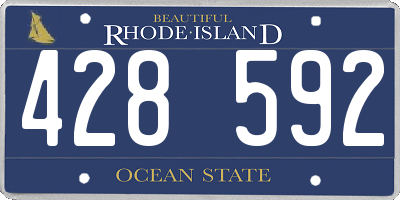 RI license plate 428592
