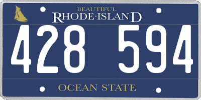 RI license plate 428594