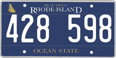 RI license plate 428598