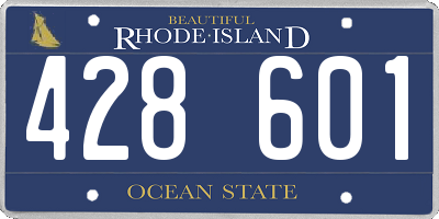 RI license plate 428601
