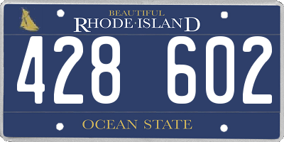 RI license plate 428602