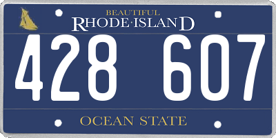 RI license plate 428607
