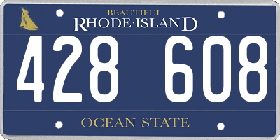 RI license plate 428608