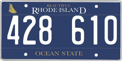 RI license plate 428610