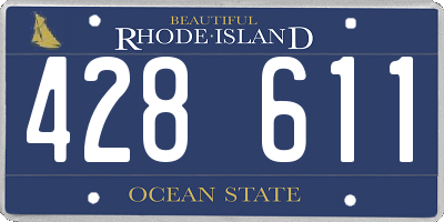 RI license plate 428611