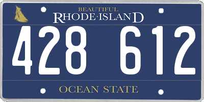 RI license plate 428612