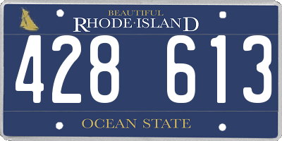 RI license plate 428613