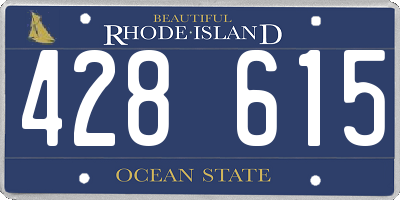 RI license plate 428615