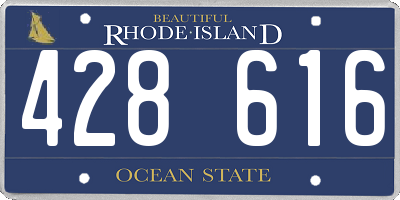 RI license plate 428616