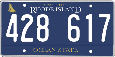 RI license plate 428617